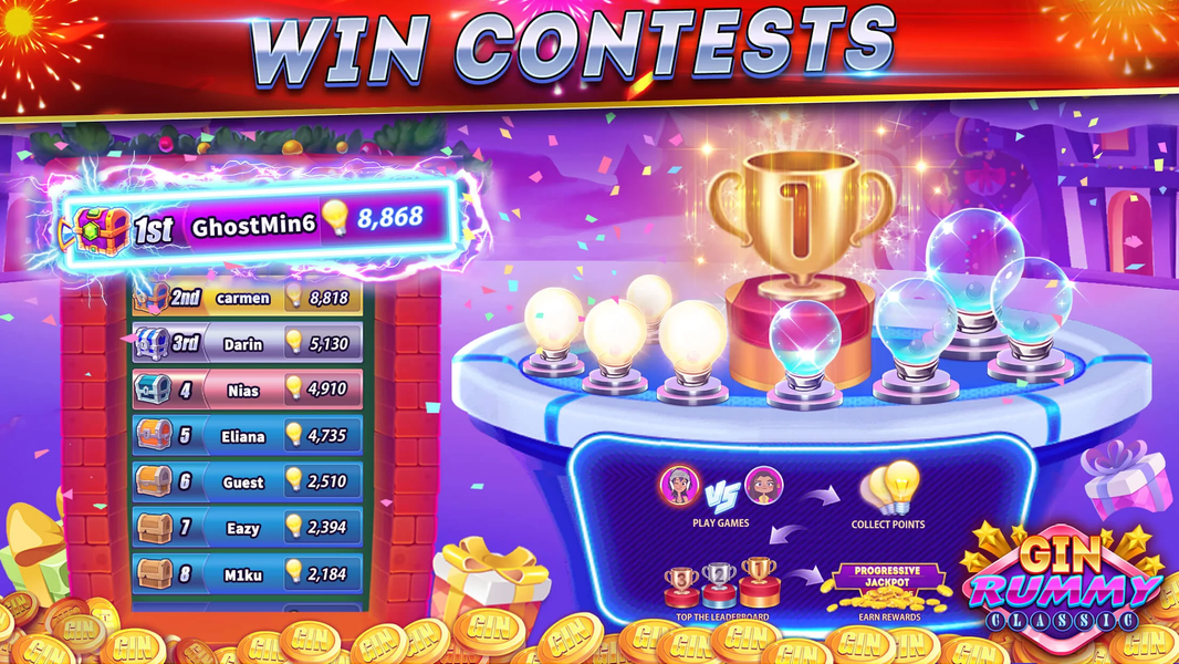 Gin Rummy Online & Offline - عکس بازی موبایلی اندروید