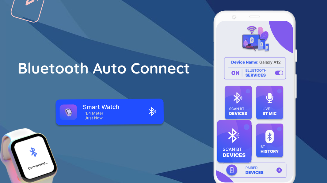 Bluetooth Pairing Auto Connect - عکس برنامه موبایلی اندروید