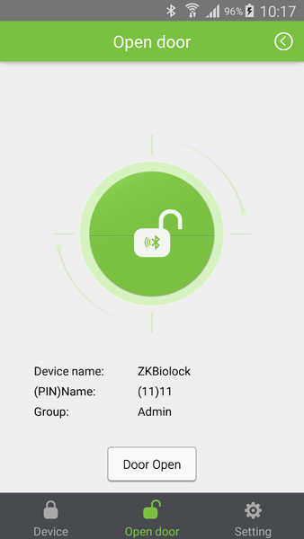 ZKBioBT - Image screenshot of android app