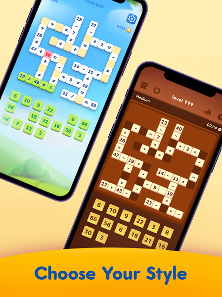 Math Crossword — Number puzzle - Gameplay image of android game