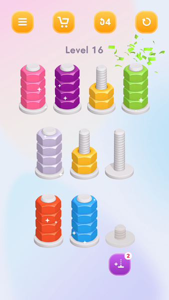 Nuts — Color Sort Puzzle Games - Gameplay image of android game