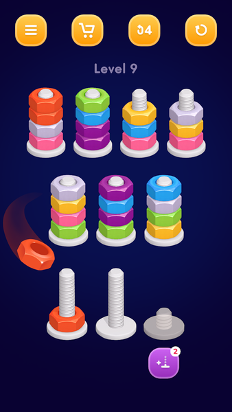 Nuts — Color Sort Puzzle Games - Gameplay image of android game