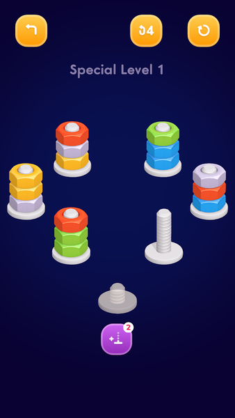 Nut Sort: Color Sorting Game - Gameplay image of android game