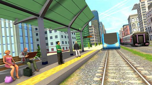 Driving Metro Train Sim 3D - Gameplay image of android game