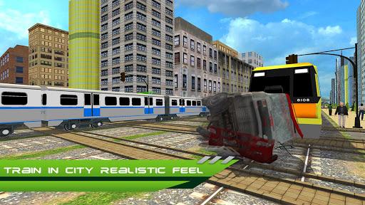 Driving Metro Train Sim 3D - Gameplay image of android game
