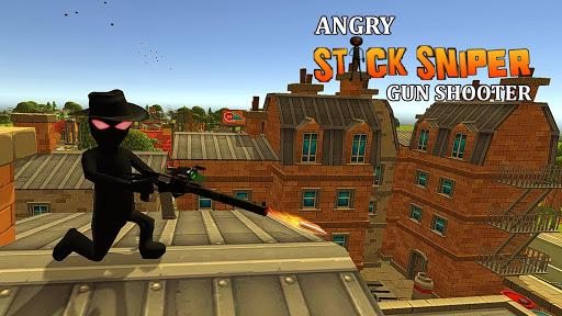Angry Stick Sniper Gun Shooter - Gameplay image of android game