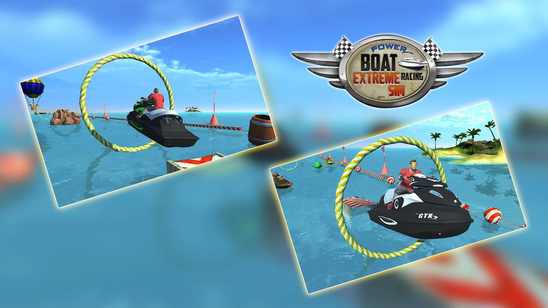 Power Boat Extreme Racing Sim - Gameplay image of android game