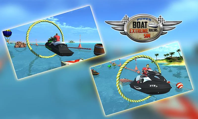 Power Boat Extreme Racing Sim - Gameplay image of android game