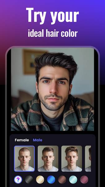 Hairstyle AI: Hairstyle Try On - Image screenshot of android app
