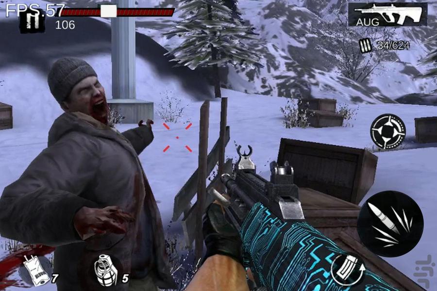 یورش زامبی ها : تفنگ بازی - Gameplay image of android game