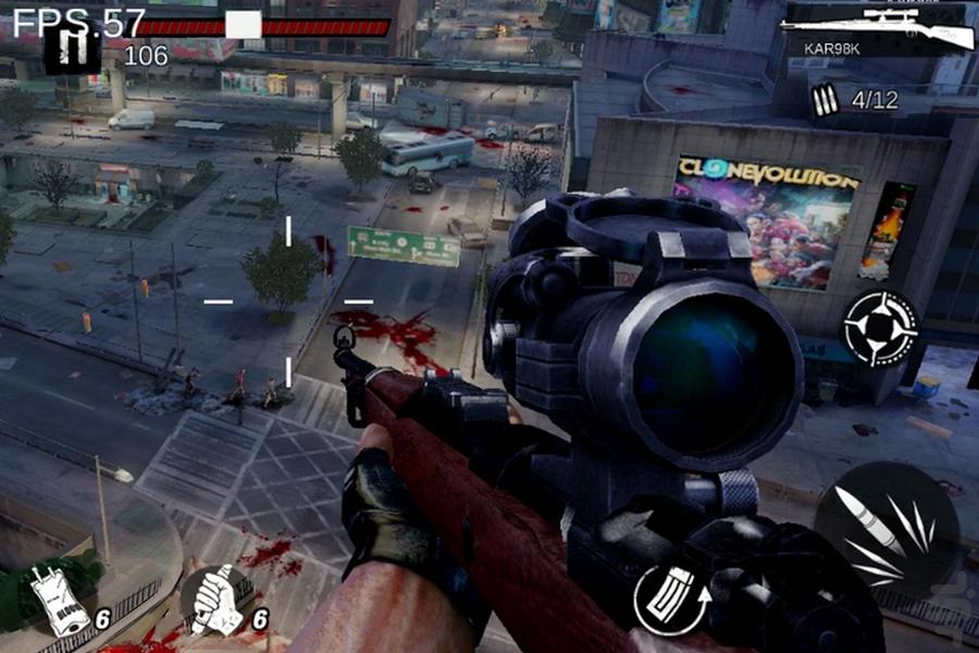 یورش زامبی ها : تفنگ بازی - Gameplay image of android game
