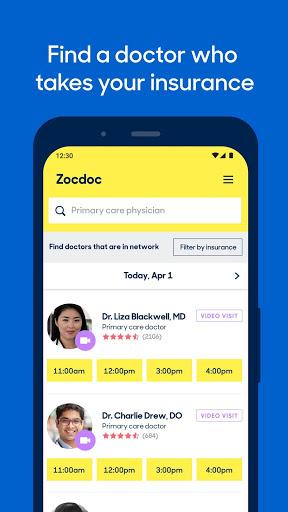 Zocdoc - Find and book doctors - Image screenshot of android app