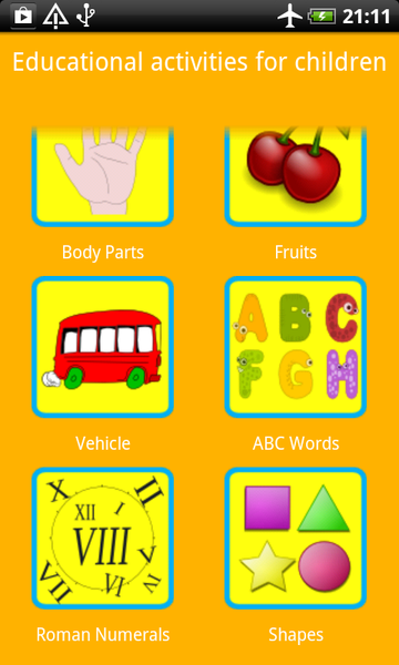 Educational activities for kid - Image screenshot of android app