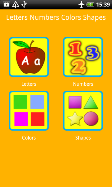 Letters Numbers Colors Shapes - Image screenshot of android app