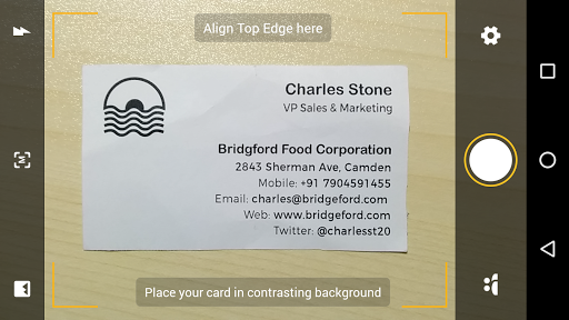 Card Scanner - business cards - Image screenshot of android app