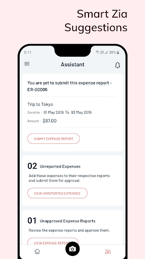 Zoho Expense - Expense Reports - Image screenshot of android app