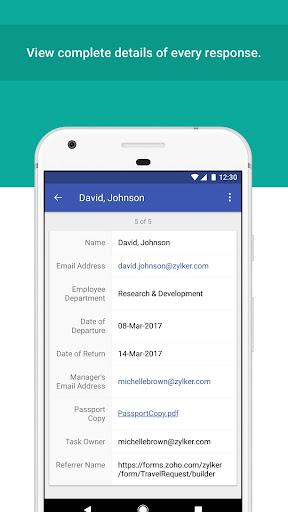 Mobile Forms App - Zoho Forms - عکس برنامه موبایلی اندروید