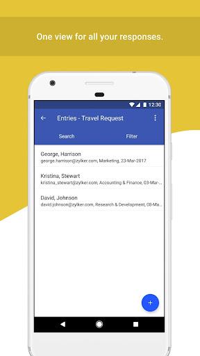 Mobile Forms App - Zoho Forms - عکس برنامه موبایلی اندروید