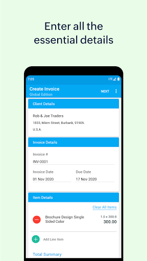 Invoice Generator - Zoho - Image screenshot of android app