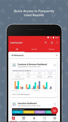 Zoho Analytics – Mobile BI - Image screenshot of android app