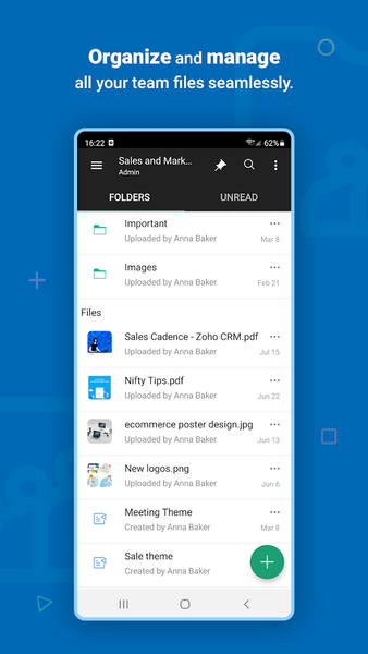 Zoho WorkDrive - Image screenshot of android app