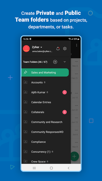 Zoho WorkDrive - عکس برنامه موبایلی اندروید