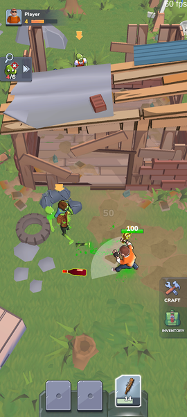 Zombie Slasher: Survival RPG - Gameplay image of android game