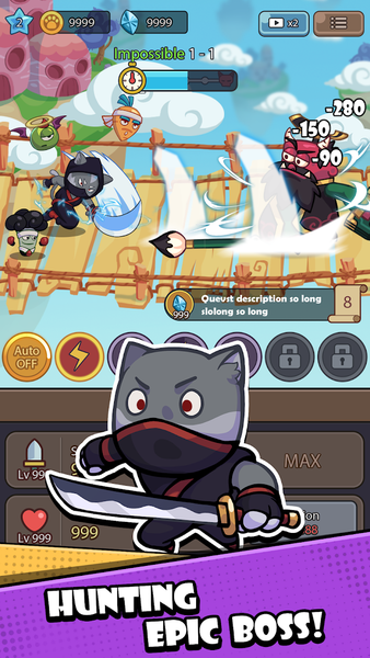 Idle Cat Battle - Gameplay image of android game