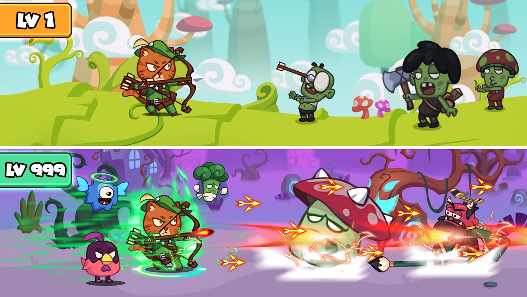 Idle Cat Battle - Gameplay image of android game