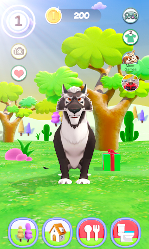 Talking Wolf - Gameplay image of android game