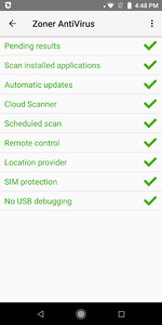 Zoner AntiVirus - عکس برنامه موبایلی اندروید