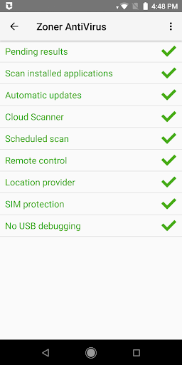 Zoner AntiVirus - عکس برنامه موبایلی اندروید
