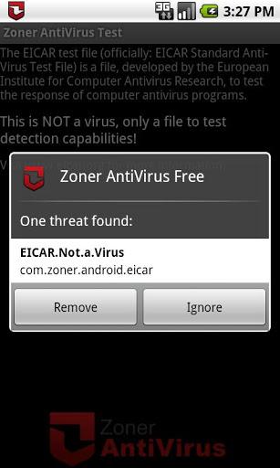 Zoner AntiVirus Test - عکس برنامه موبایلی اندروید