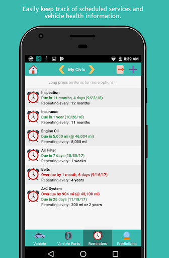aCar - Car Management, Mileage - عکس برنامه موبایلی اندروید