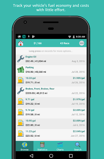 aCar - Car Management, Mileage - Image screenshot of android app