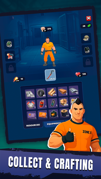 Zone X: Wasteland Survival RPG - Gameplay image of android game