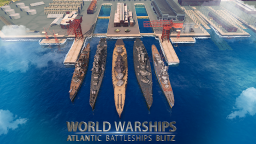 World Warships: Atlantic Battleships Blitz - Gameplay image of android game