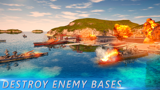 World Warships: Atlantic Battleships Blitz - Gameplay image of android game