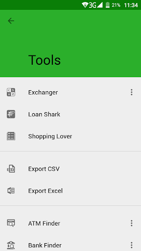 Money Lover Export Tool: CSV and Excel spreadsheet - Image screenshot of android app