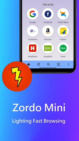 Mini Browser, Lite- Zordo Mini - Image screenshot of android app