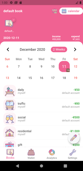 Money+ Cute Expense Tracker - عکس برنامه موبایلی اندروید