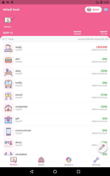 Money+ Cute Expense Tracker - عکس برنامه موبایلی اندروید