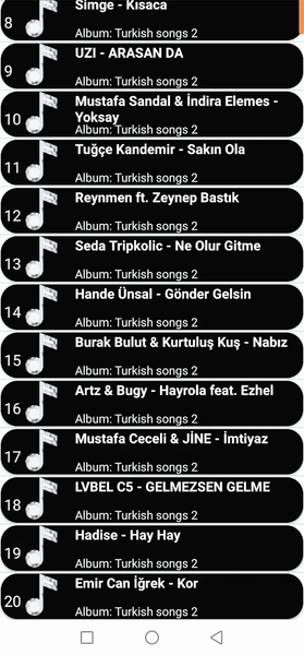 turk qo'shiqlar toplami ۲۰۲۲ - عکس برنامه موبایلی اندروید
