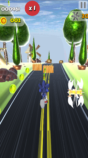 Blue Hedgehog Run : Faster Runner - Gameplay image of android game
