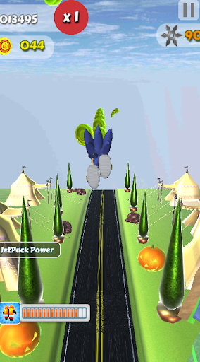 Blue Hedgehog Run : Faster Runner - Gameplay image of android game