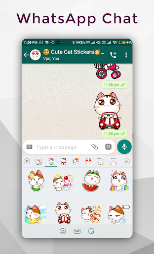 Cute & Funny Cat Sticker for WhatsApp WAStickerApp - Image screenshot of android app