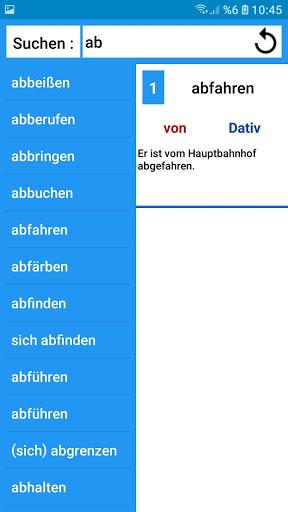 Verben mit Präpositionen - Image screenshot of android app