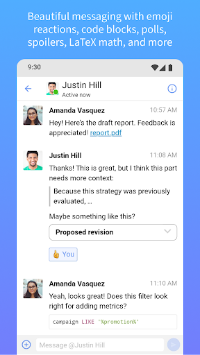 Zulip - عکس برنامه موبایلی اندروید