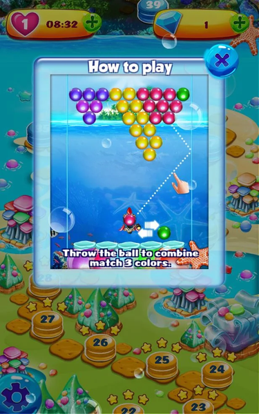 Dolphin Bubble Shooter ۲ - عکس بازی موبایلی اندروید