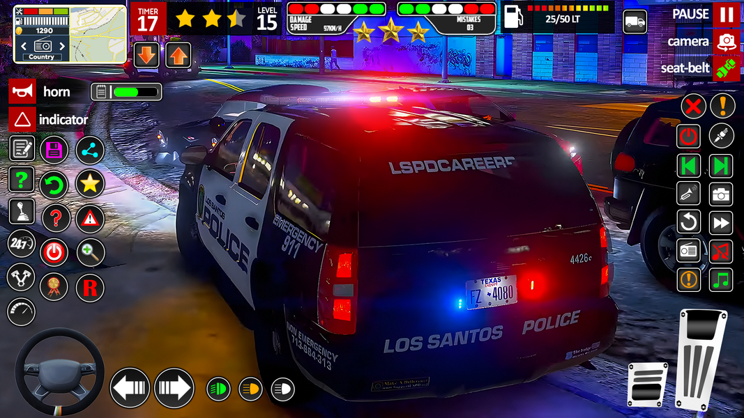 US Police Simulator Cop Car - Gameplay image of android game